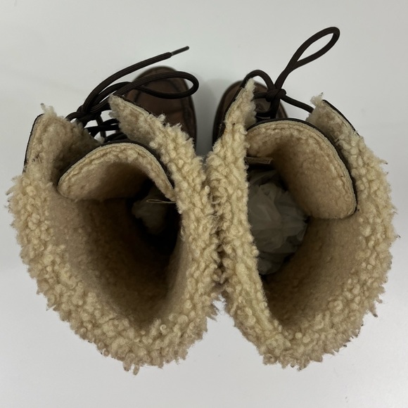 UGG Shoreline 5752 Women Size 5 Brown Leather Sheepskin Winter Boots - Picture 6 of 12